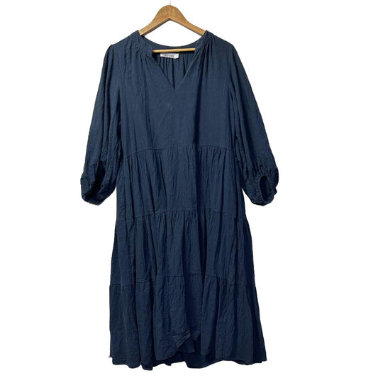 St Frock Navy Tiered Dress - Size 12