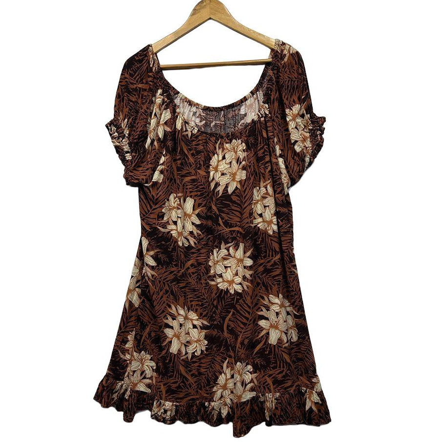 Sundrenched Australia Brown Floral Dress - Size 18