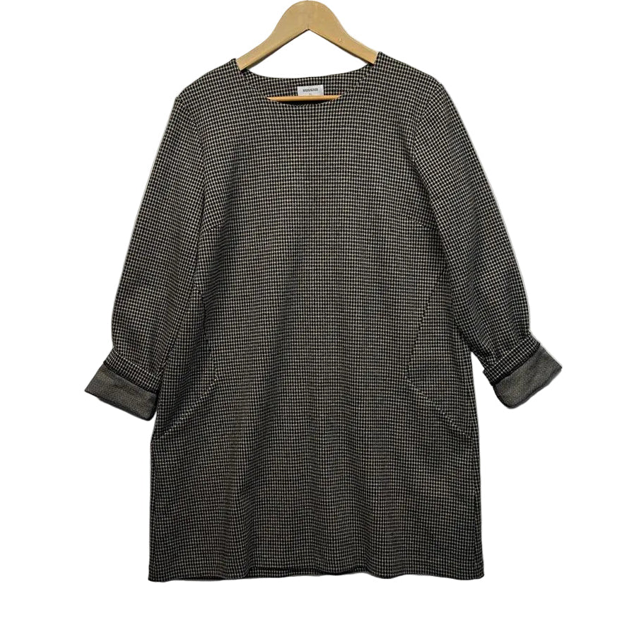 Sussan Black Houndstooth Dress - Size XL