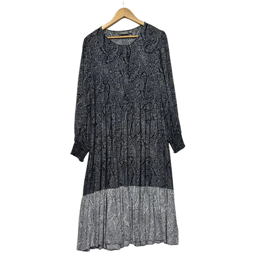Sussan Black Paisley Dress - Size 16