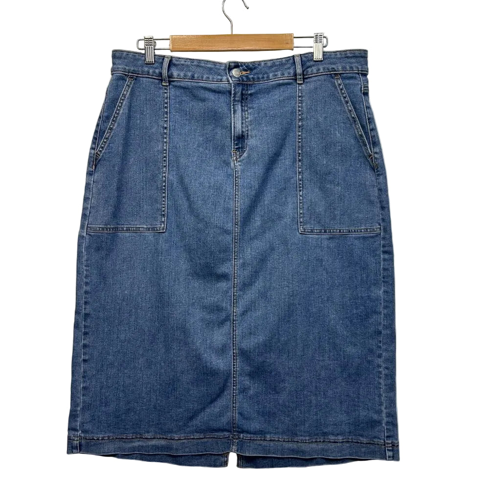 Sussan Blue Denim Skirt - Size 18
