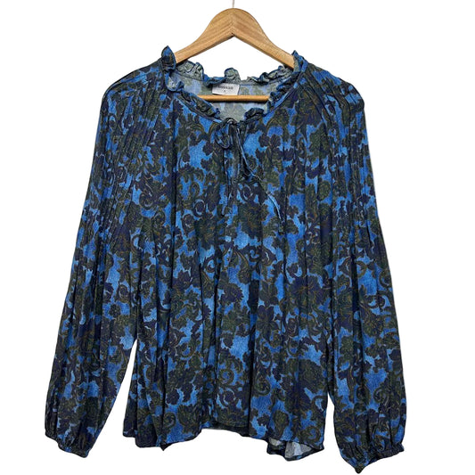Sussan Blue Floral Top - Size 18