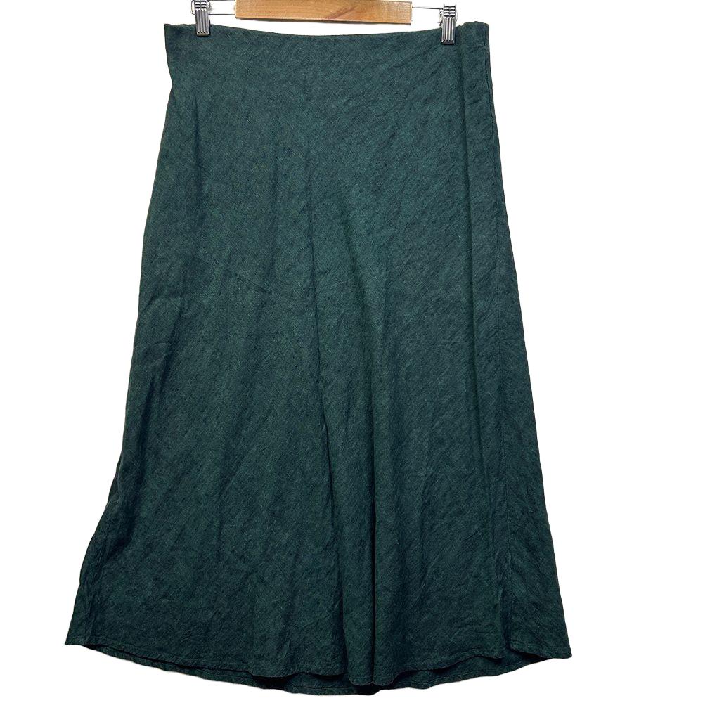 Sussan Green Linen Skirt - Size 14