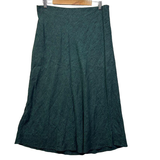 Sussan Green Linen Skirt - Size 14