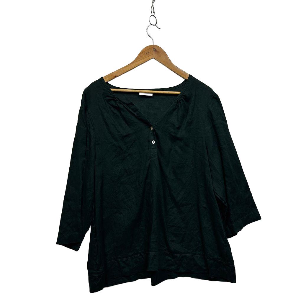 Sussan Green Linen Top - Size XL