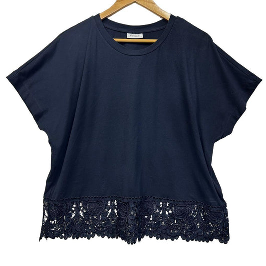 Sussan Navy Cotton Top - Size XL