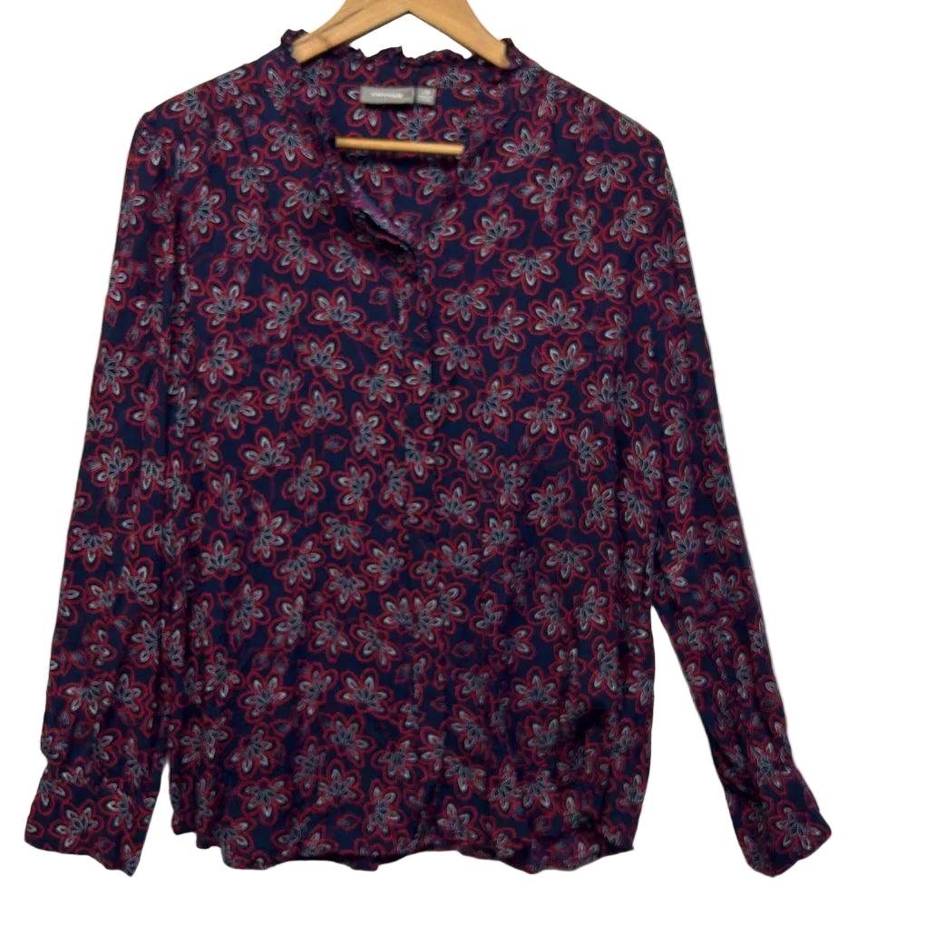Sussan Navy Floral Shirt - Size 18