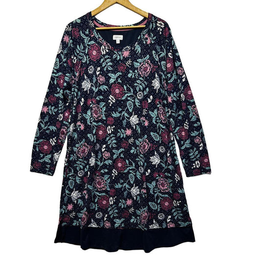 Sussan Navy Floral Sleep Nightie Dress - Size L