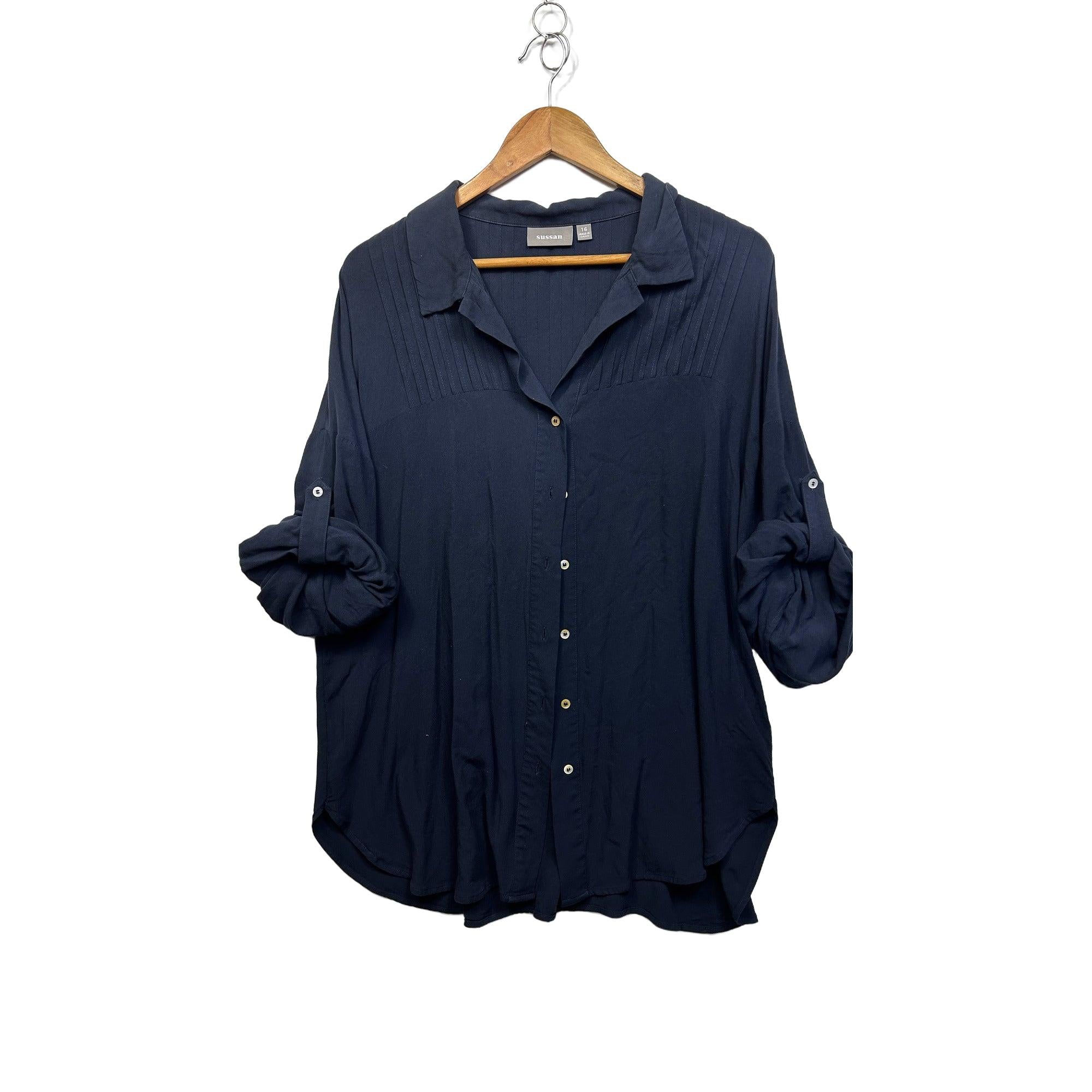 Sussan Navy Shirt - Size 16