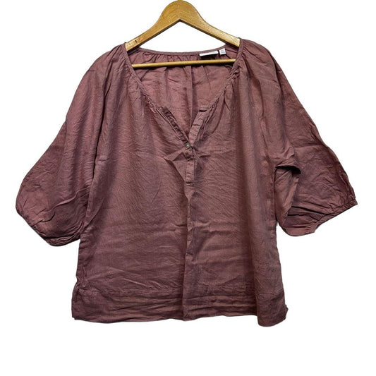 Sussan Pink Linen Top - Size XL