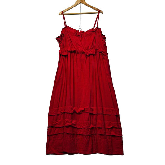 Sussan Red Plus Size Sleeveless Maxi Dress - Size 20