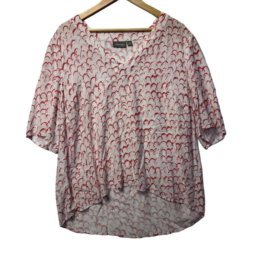 Sussan Red Print Top - Size 18