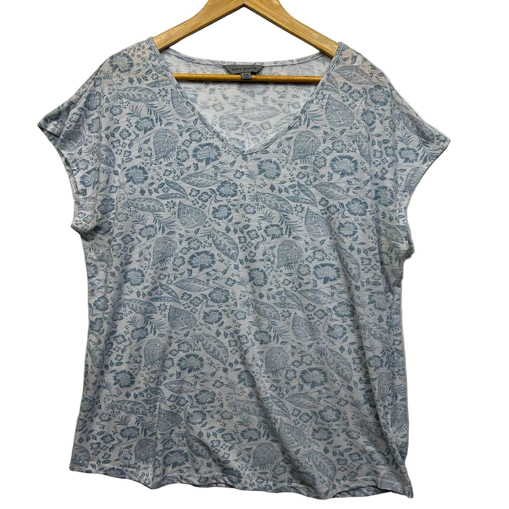 Suzanne Grae Basics Blue Cotton Top - Size 2XL