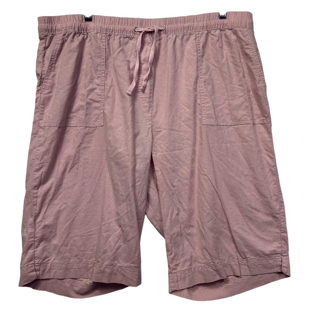 Suzanne Grae Basics Pink Cotton Shorts - Size 20