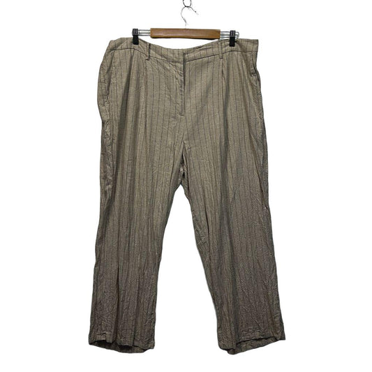 Suzanne Grae Beige Plus Size Linen Pants - Size 20
