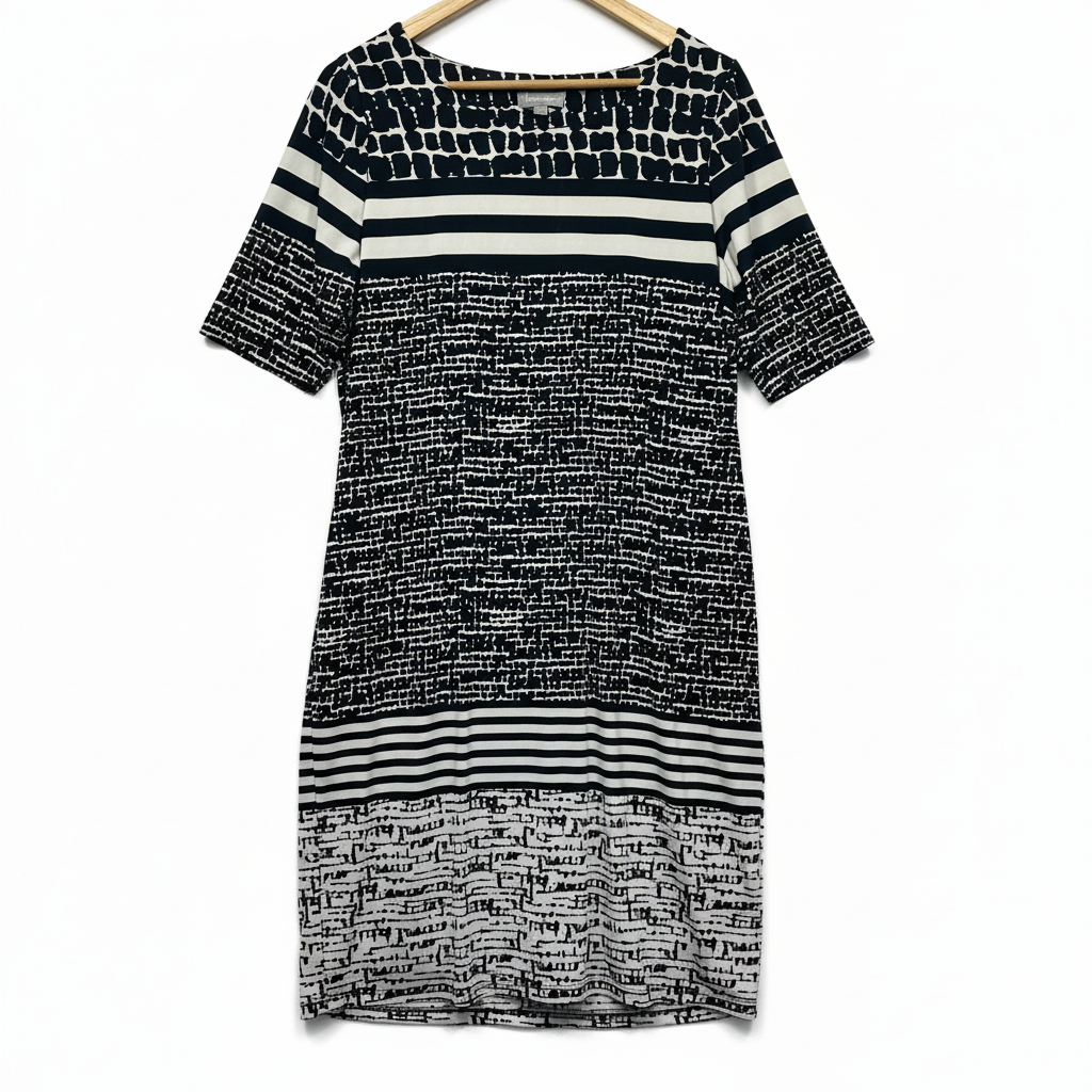 Suzanne Grae Black and White Dress - Size L