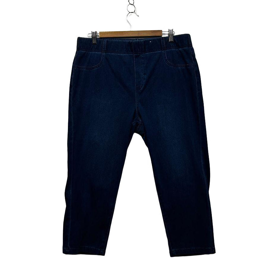 Suzanne Grae Blue Denim Cropped Jeans - Size XL