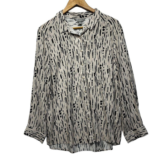 Suzanne Grae Print Shirt - Size 16