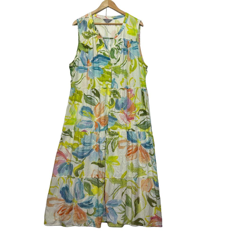 Suzanne Grae Green Multicoloured Dress - Size 20