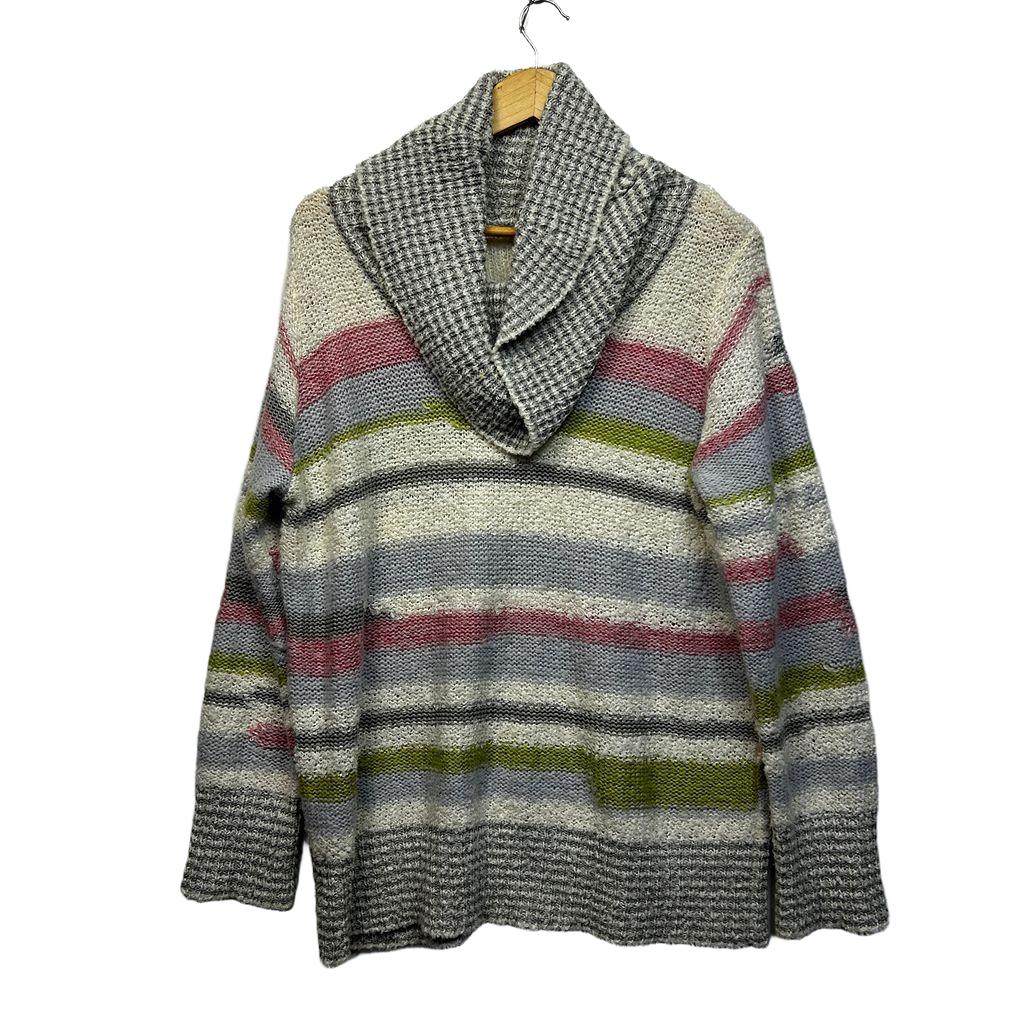 Suzanne Grae Multicoloured Striped Cotton Wool Jumper - Size XL