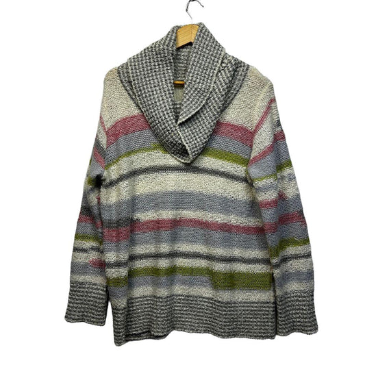 Suzanne Grae Multicoloured Striped Cotton Wool Jumper - Size XL
