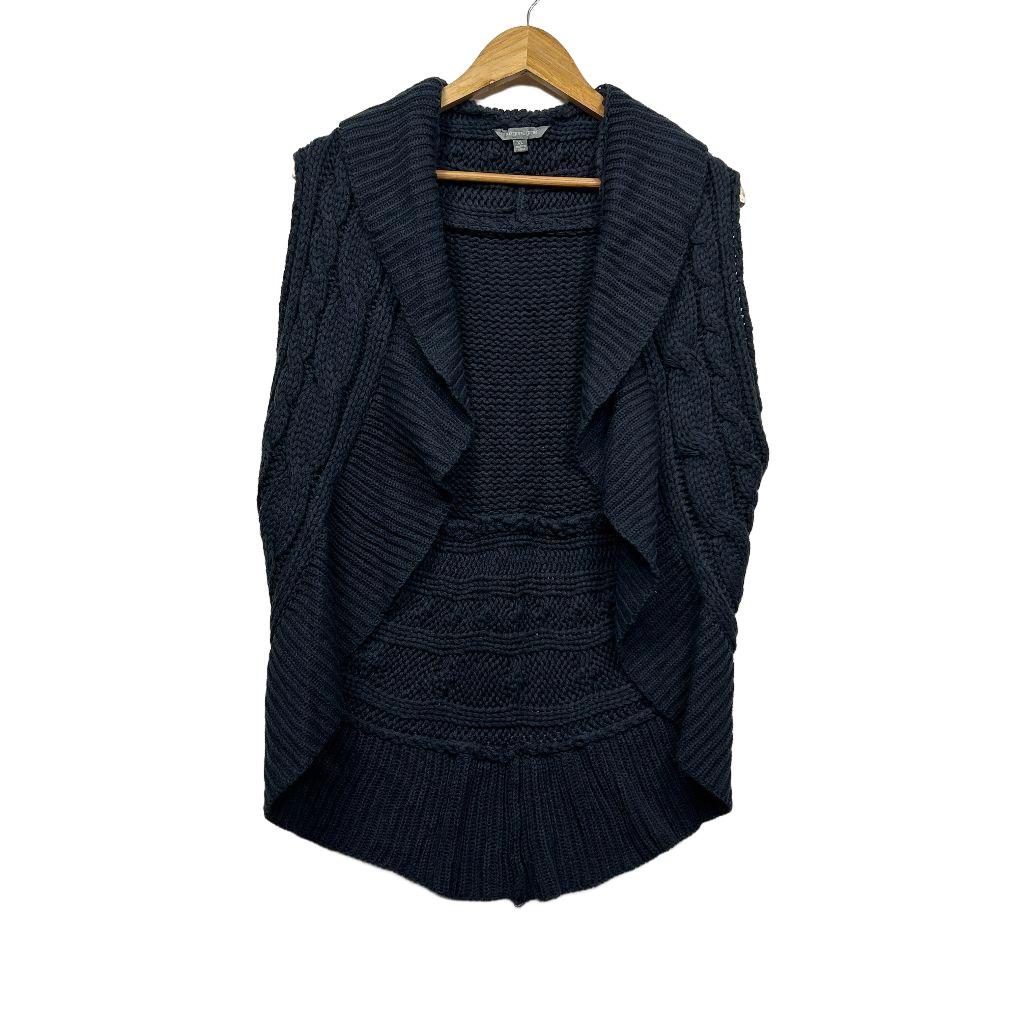 Suzanne Grae Navy Chunky Knit Cardigan - Size XL