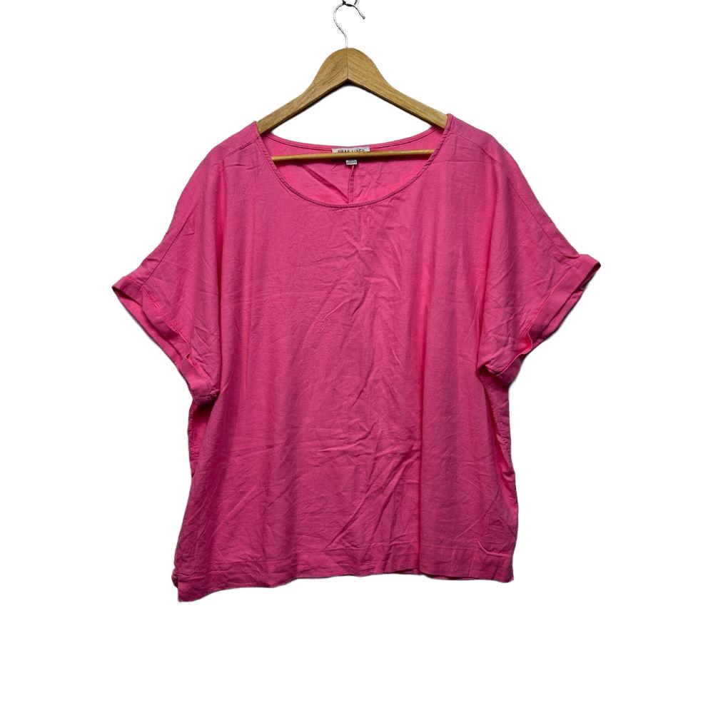 Suzanne Grae Pink Linen Top - Size 20