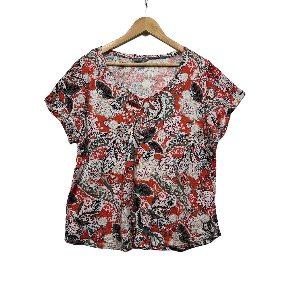 Suzanne Grae Red Floral Top - Size XXL