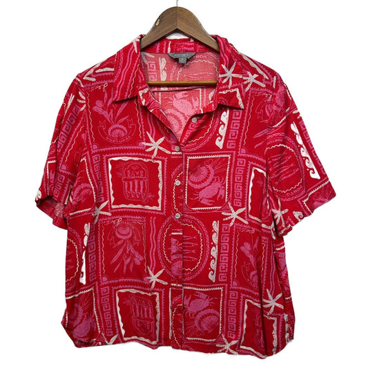 Suzanne Grae Red Shirt - Size 16