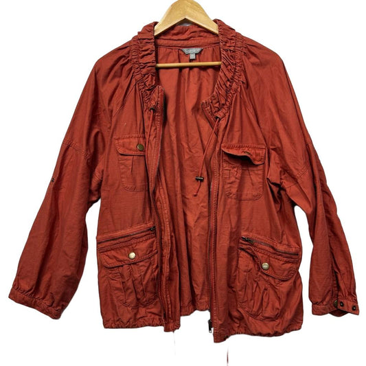 Suzanne Grae Rust Cotton Jacket - Size XL