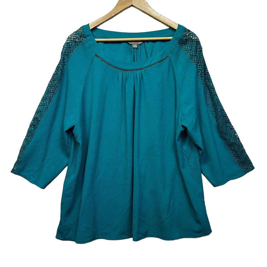 Suzanne Grae Teal Plus Size Top - Size 18