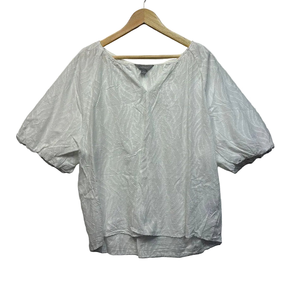 Suzanne Grae White Cotton Top - Size 20