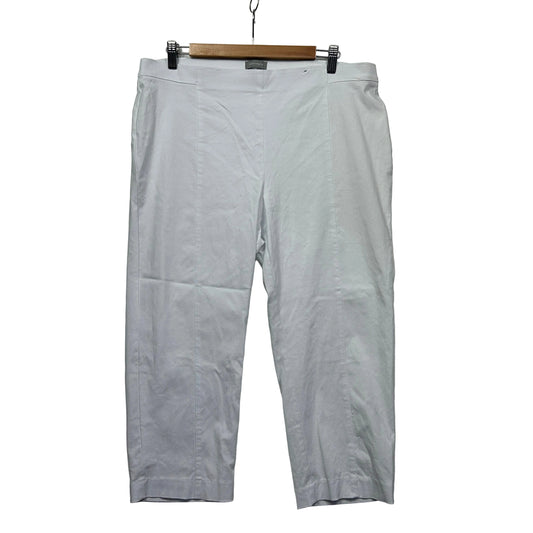 Suzanne Grae White Cropped Pants - Size XL