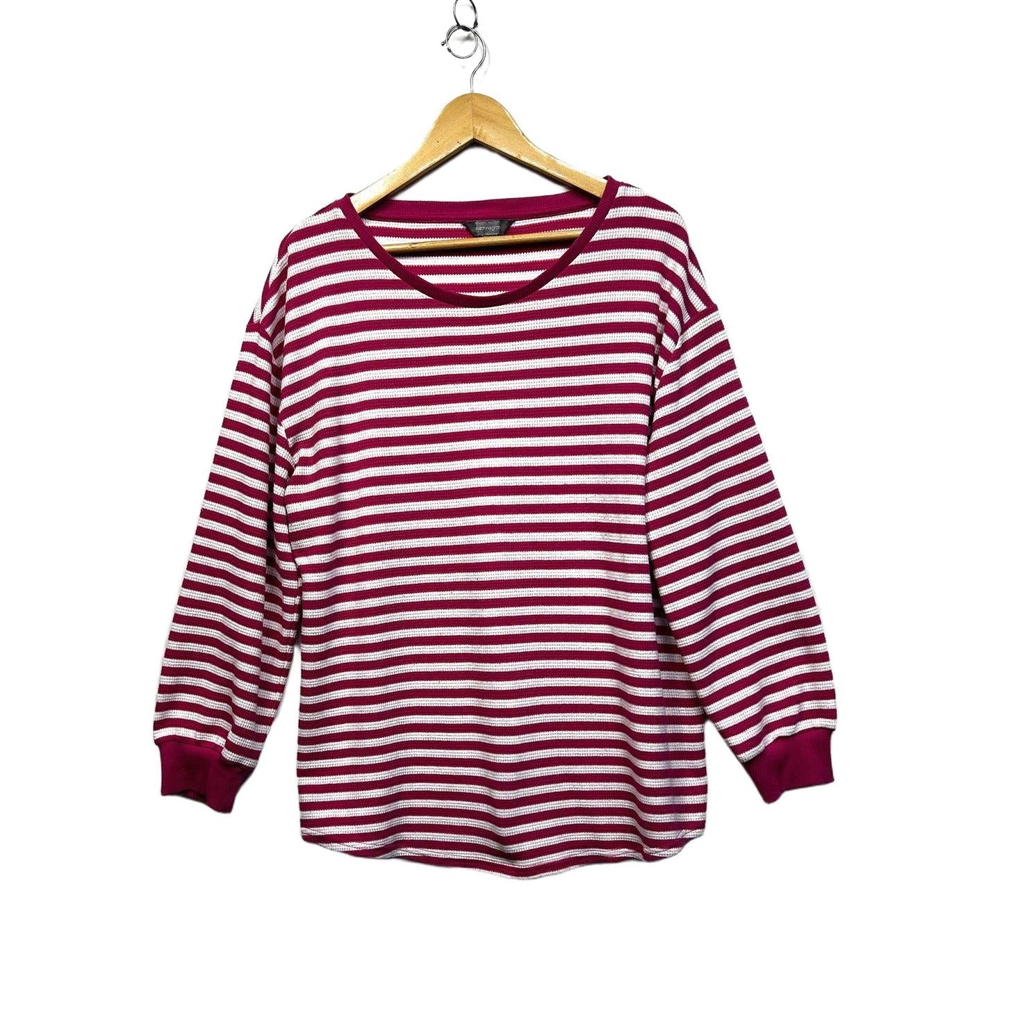 Suzanne Grae Pink Striped Cotton Top - Size 2XL