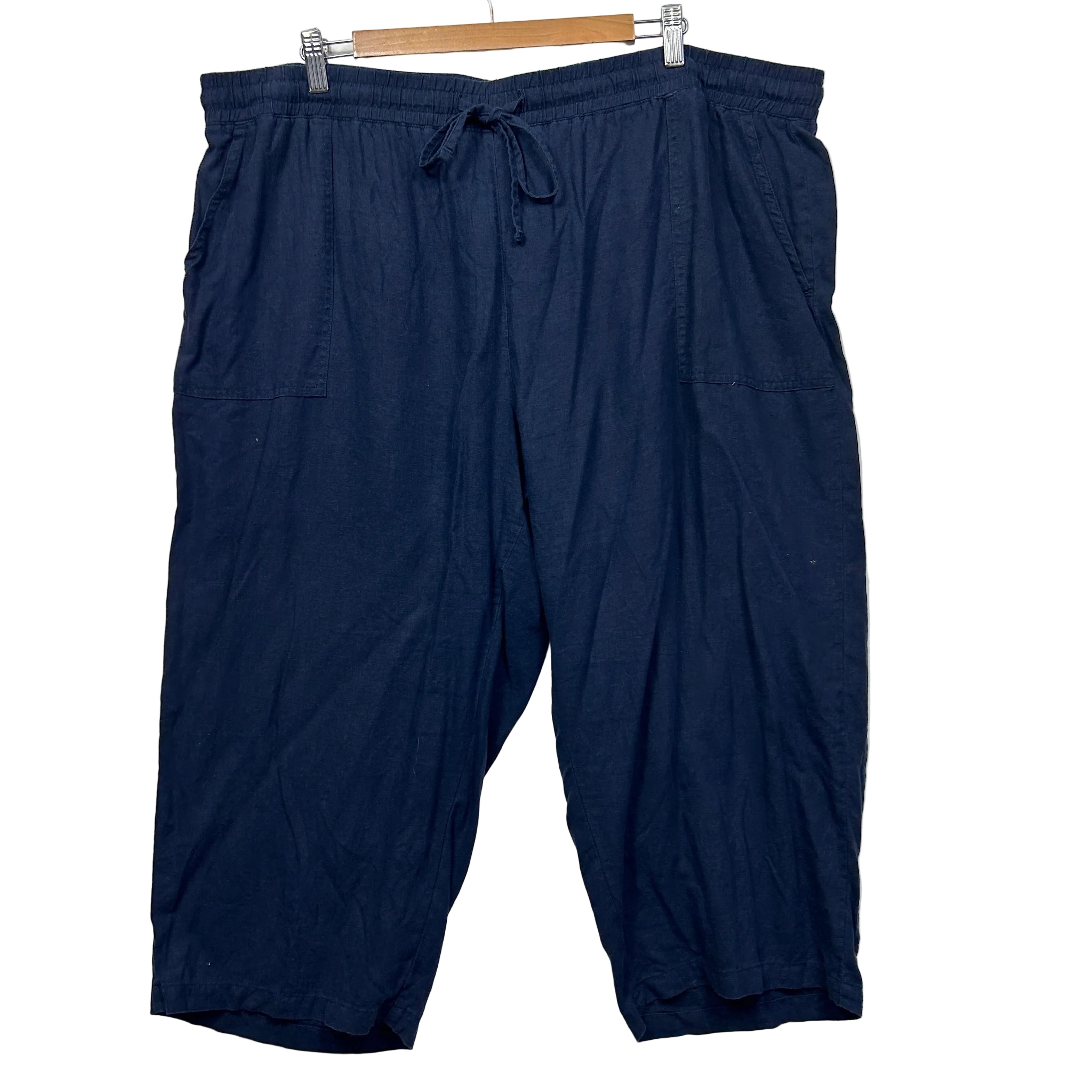 Suzanne Grae Linen Navy Pants - Size 22