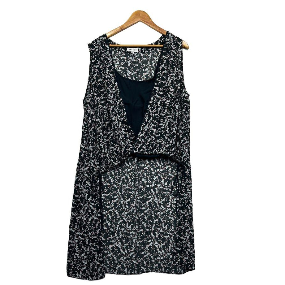 Table Eight Black Floral Dress - Size 18