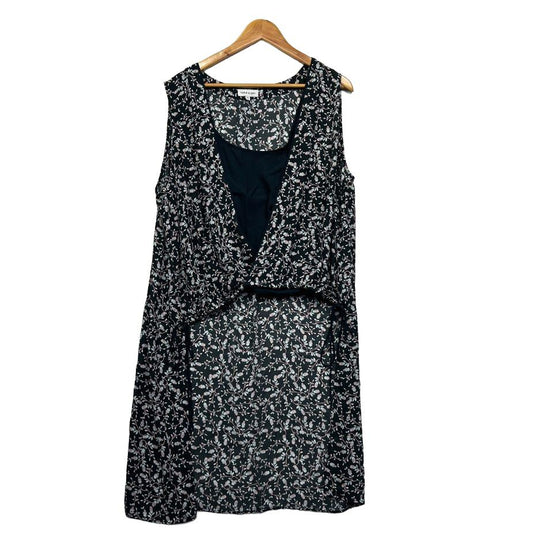 Table Eight Black Floral Dress - Size 18