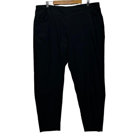 Taking Shape Black Cotton Pants - Size 20