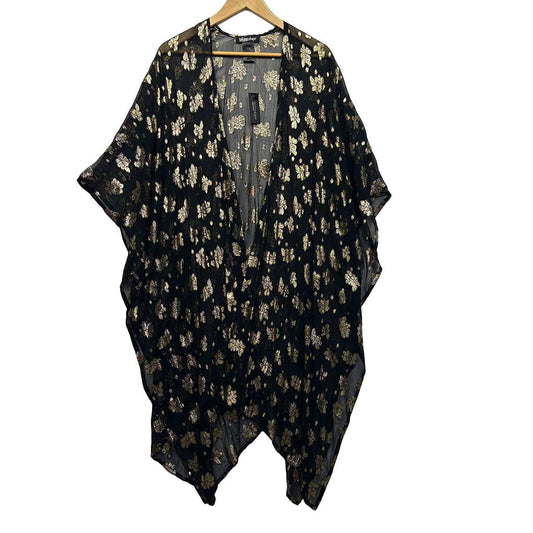 Taking Shape Black Gold Kimono - One Size