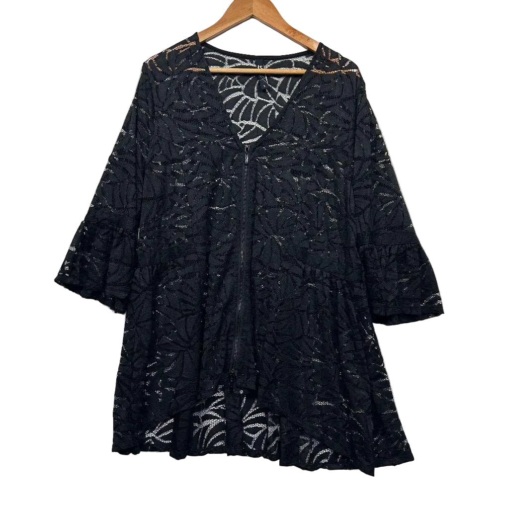 Taking Shape Black Lace Top - Size 16/S