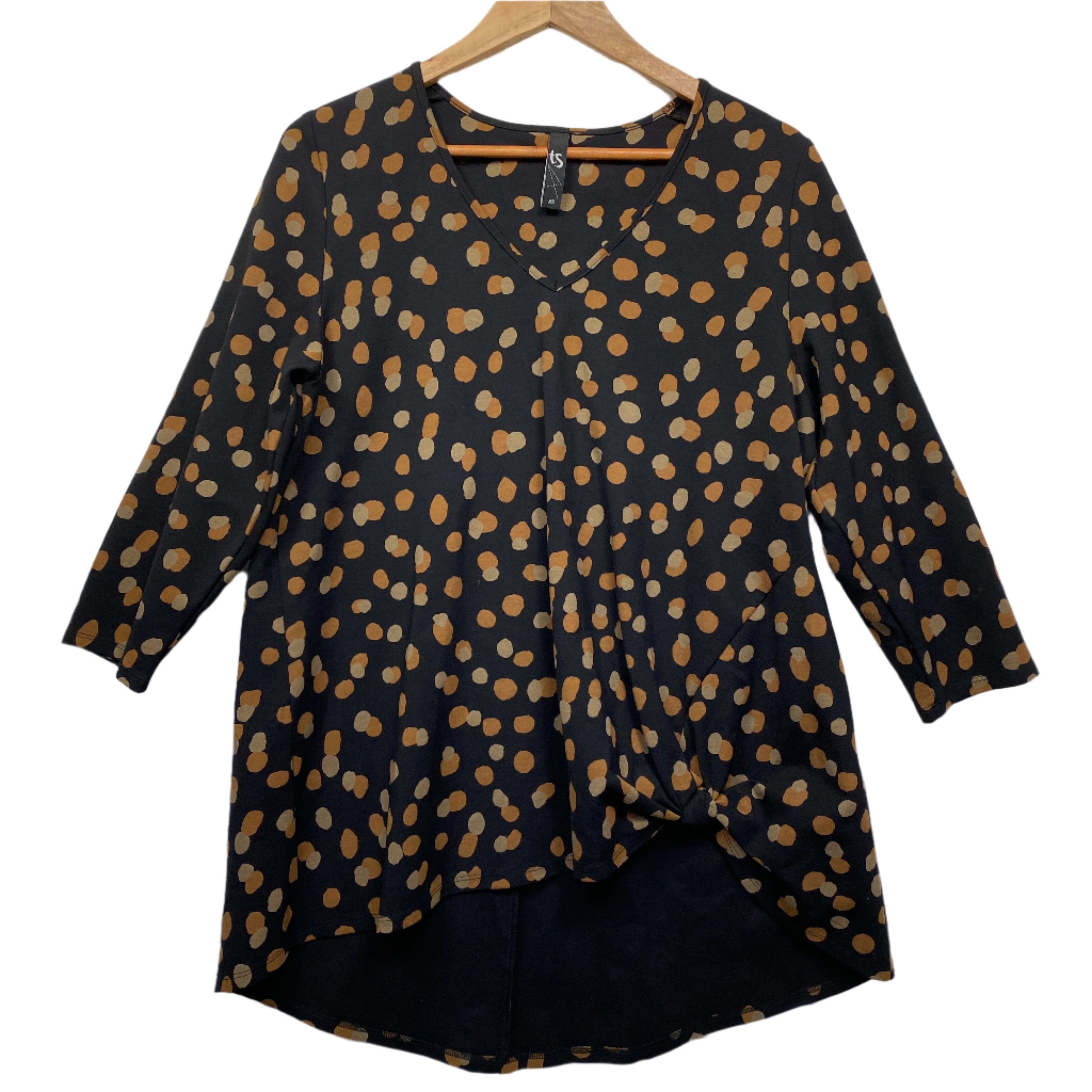 Taking Shape Black Long Sleeve Top - Size XS/14