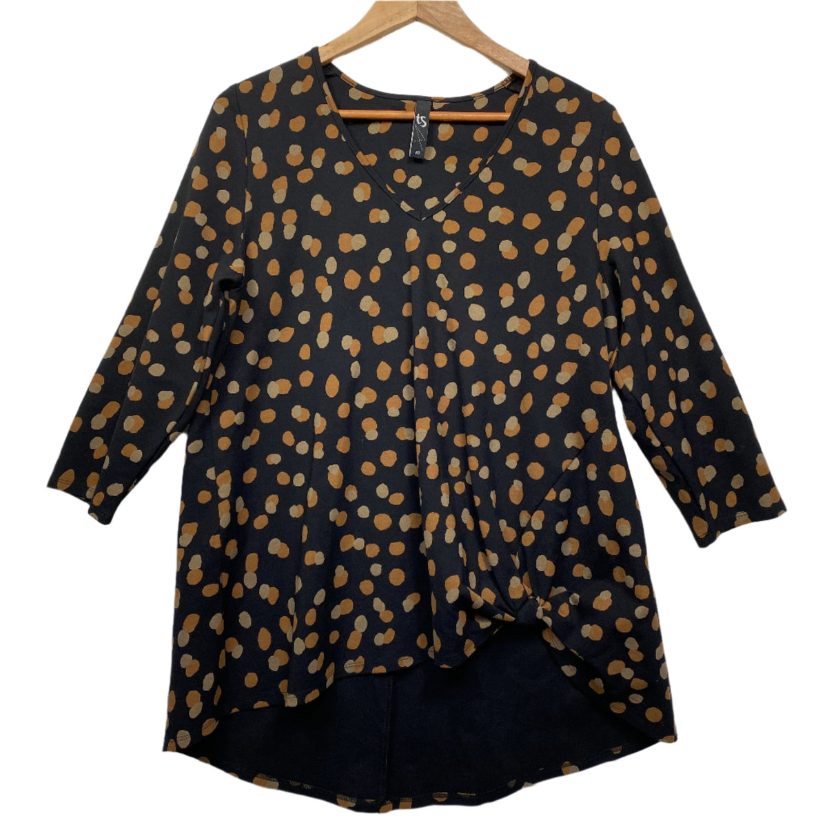 Taking Shape Black Long Sleeve Top - Size XS/14