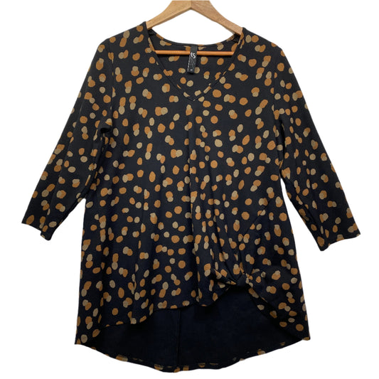 Taking Shape Black Long Sleeve Top - Size XS/14