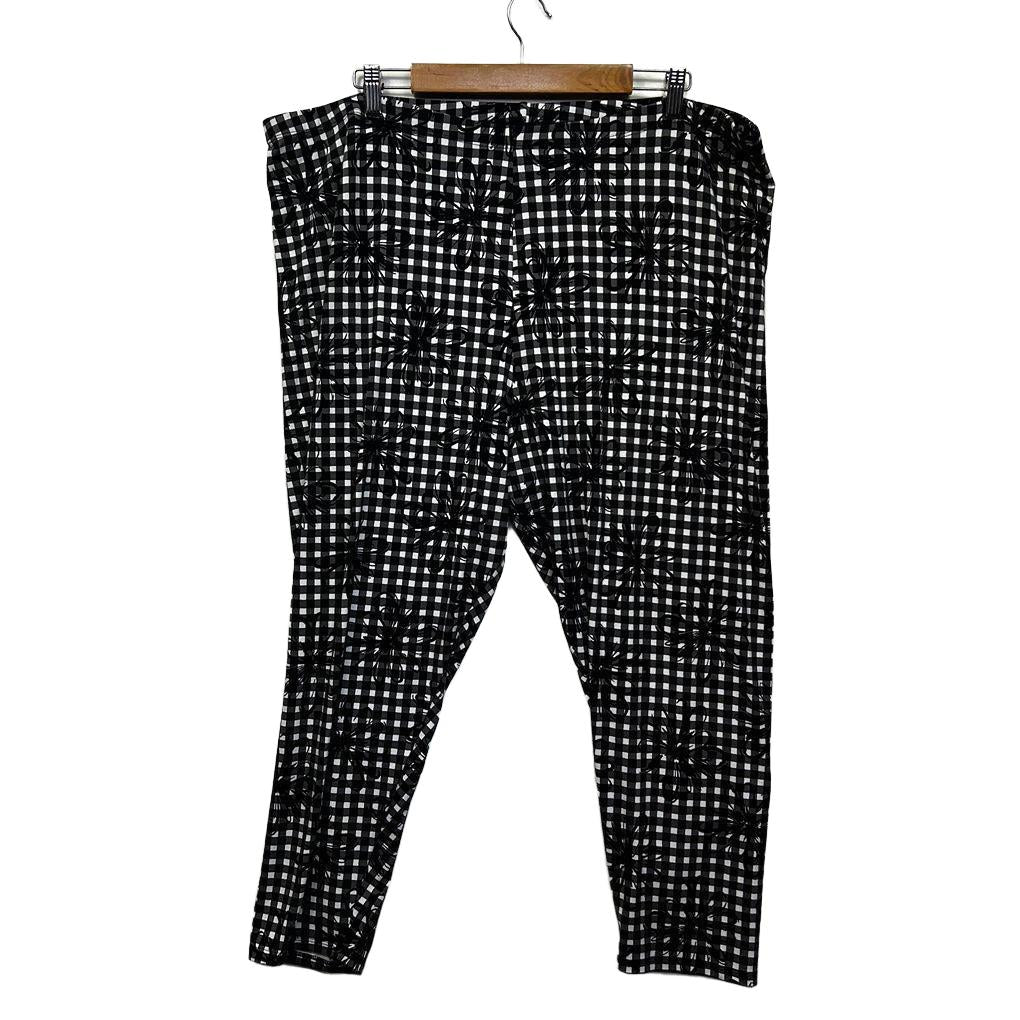 Taking Shape Black Plus Size Gingham Pants - Size 24