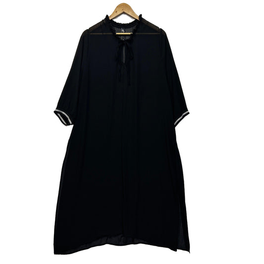 Taking Shape Black Sheer Dress Top Layer Only - Size 18
