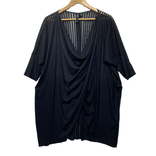 Taking Shape Black Sheer Layer Tunic Top - Size XS/14