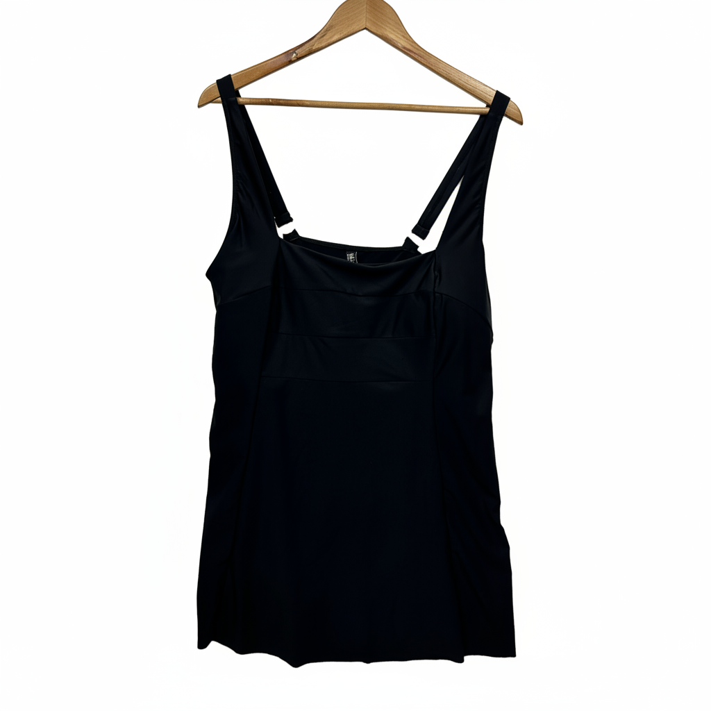 Taking Shape Black Tankini Swim Top - Size 16