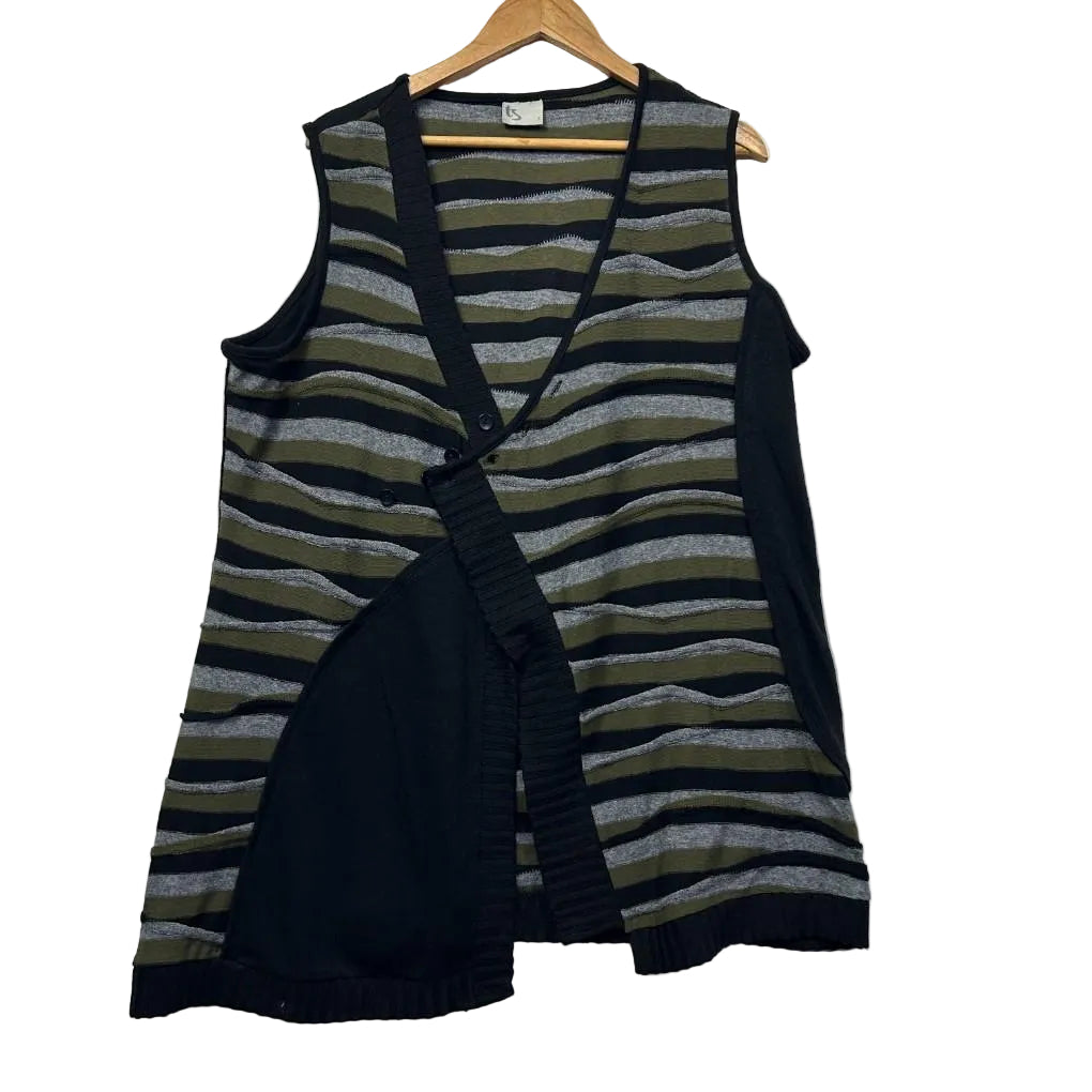 Taking Shape Black Wool Blend Vest Top - Size 16/S