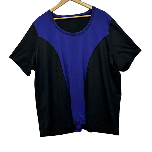 Taking Shape Blue and Black Activewear Top - 18/20