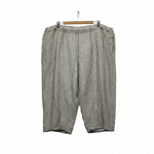 Taking Shape Cropped Linen Pants - Size 22